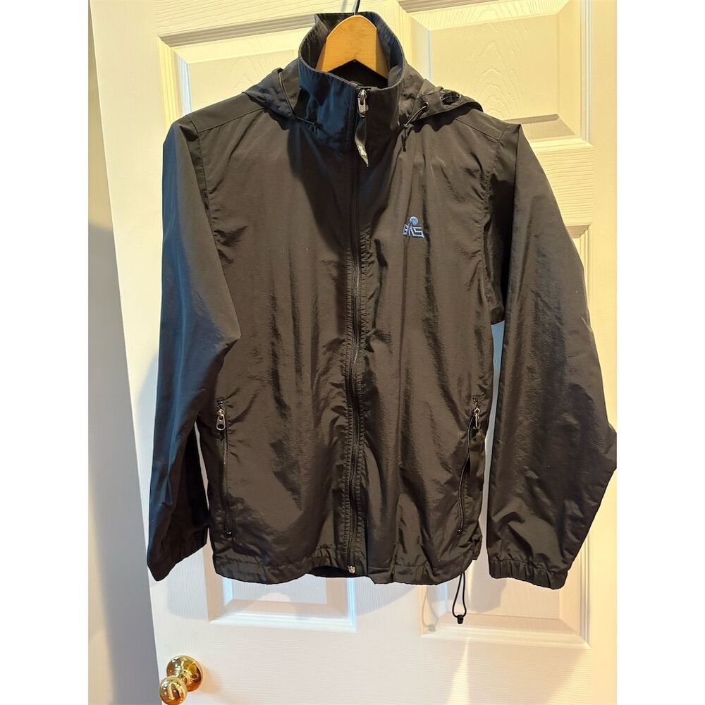 Eastern Mountain Sports Black Windbreaker Running Jacket Lightweight Hooded XS